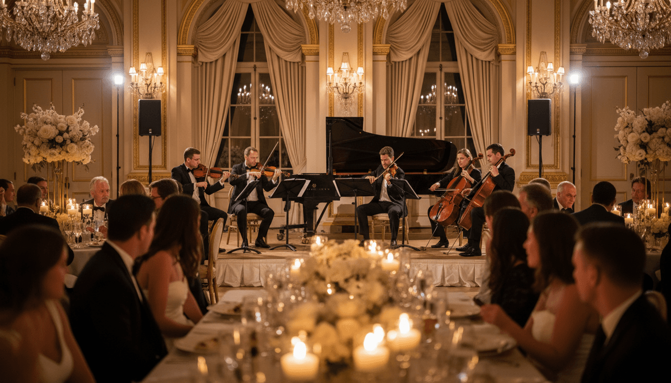 Dignified Band entertaining guests at a wedding celebration