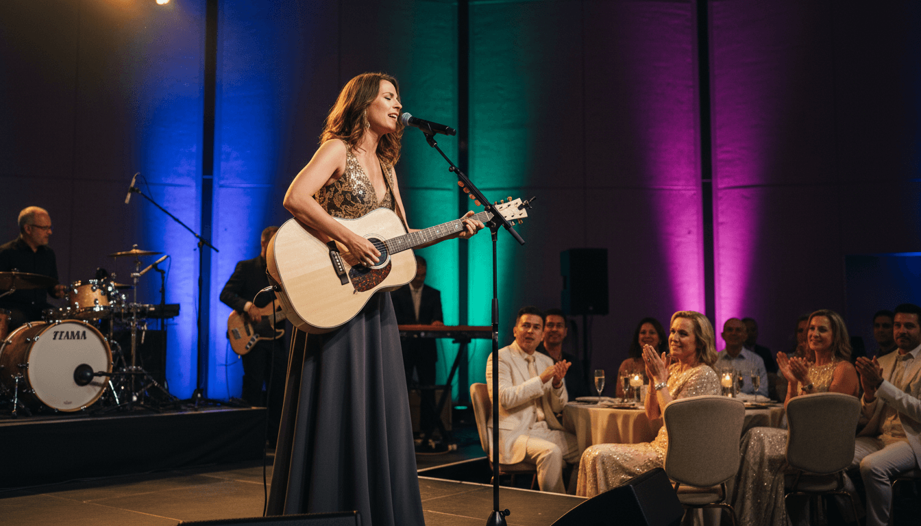 Band performing at corporate event